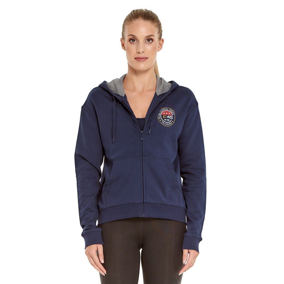 Womens Signet Lightweight Zip Hoodie