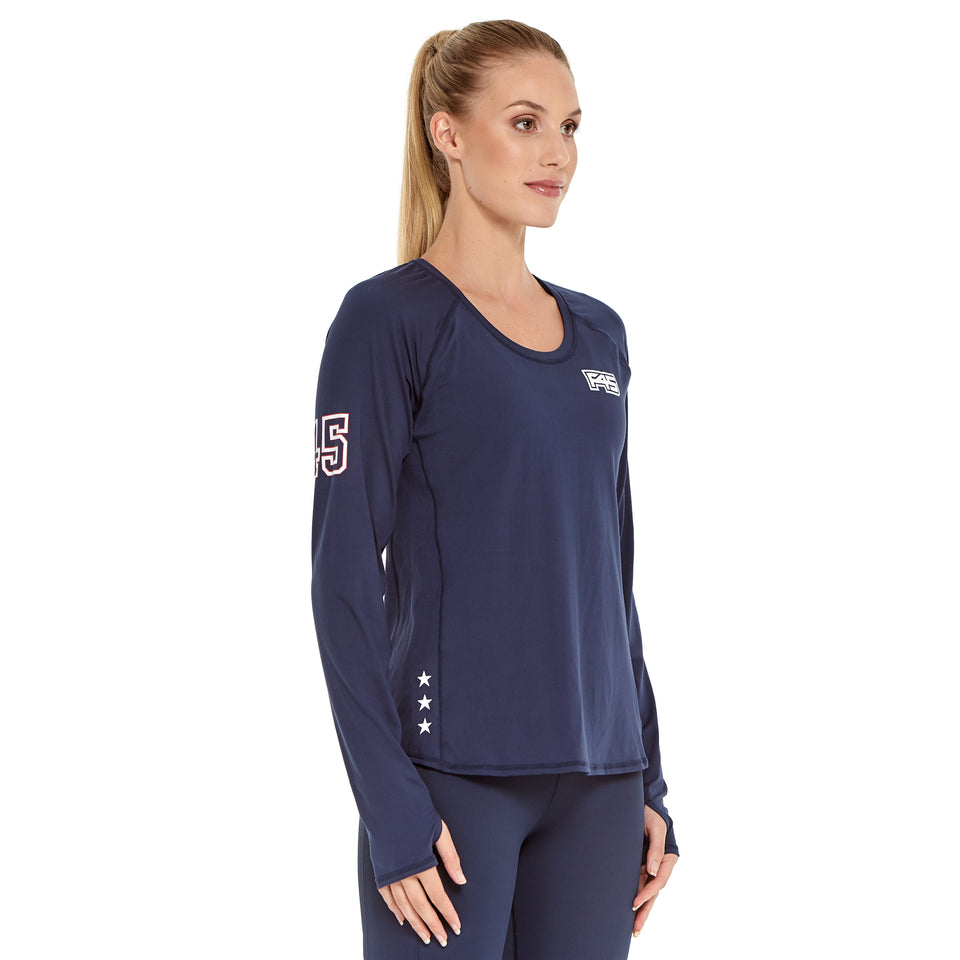 Womens Uniform Brushed Q-Dry Long Sleeve