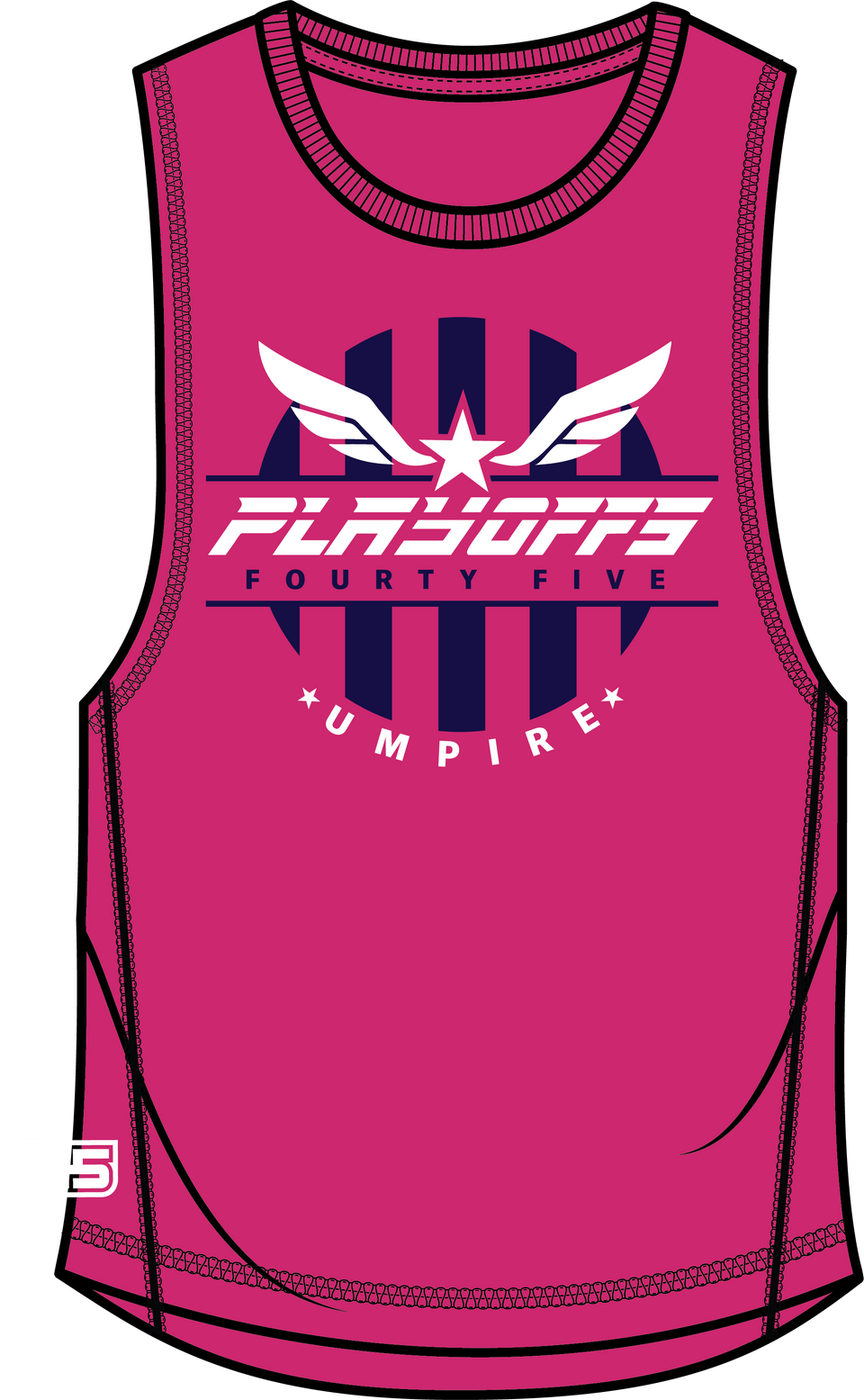 Womens Playoffs Umpire Crop Tank